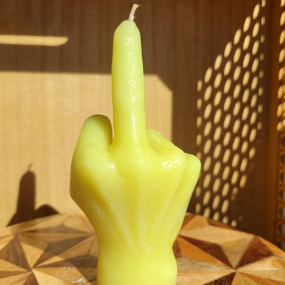 Middle finger candle handmade